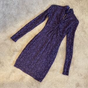 purple lace long sleeve dress size XS